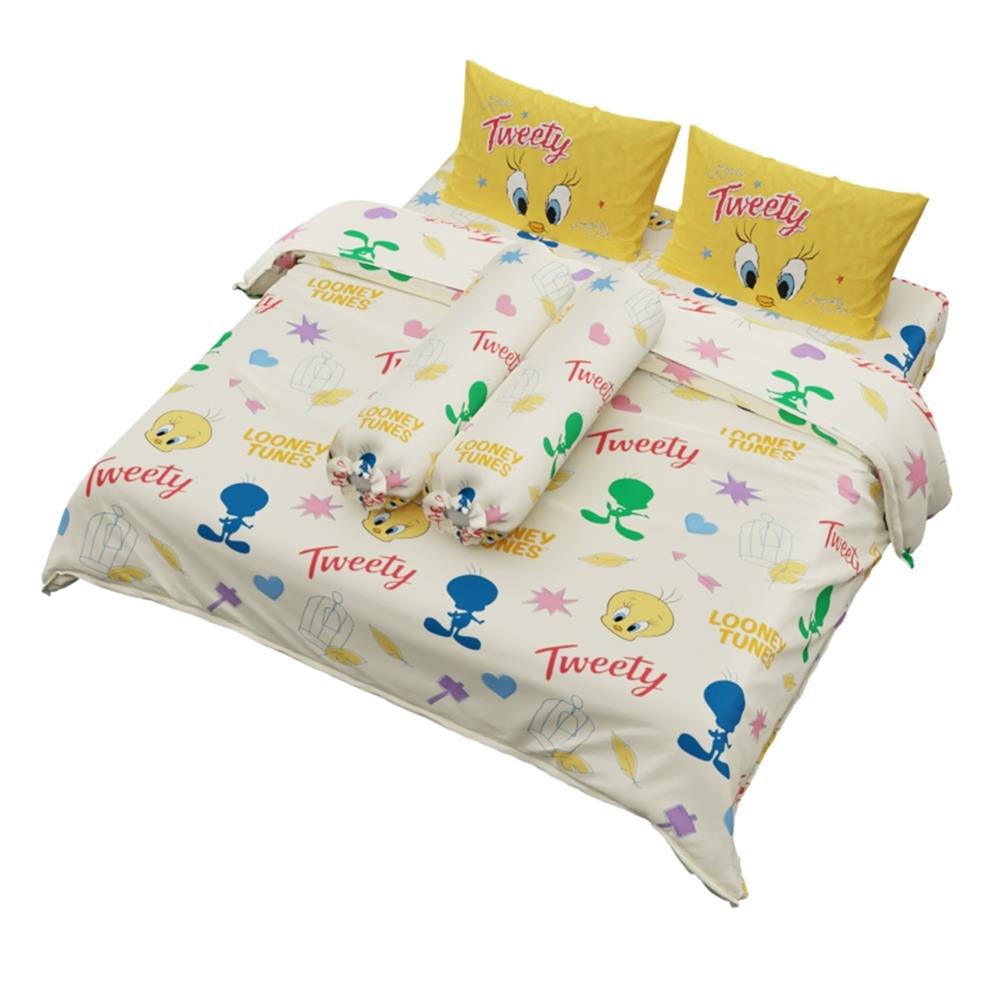 ชุดผ้าปูที่นอน 5 ฟุต (จำนวน 5 ชิ้น) PREMIER SATIN TWEETYS FJ008