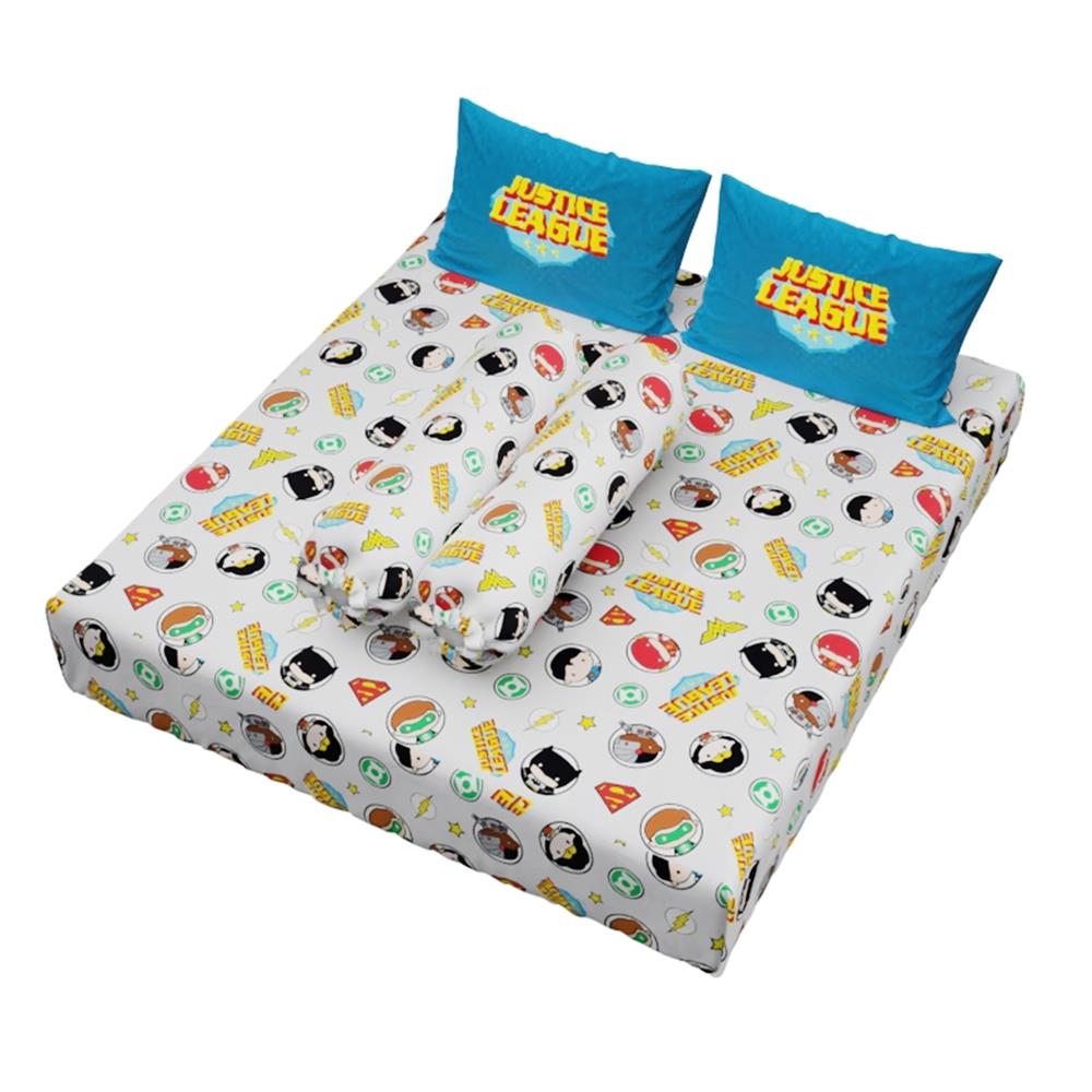 ชุดผ้าปูที่นอน 5 ฟุต (จำนวน 5 ชิ้น) PREMIER SATIN JUSTICE LEAGUE FJ003