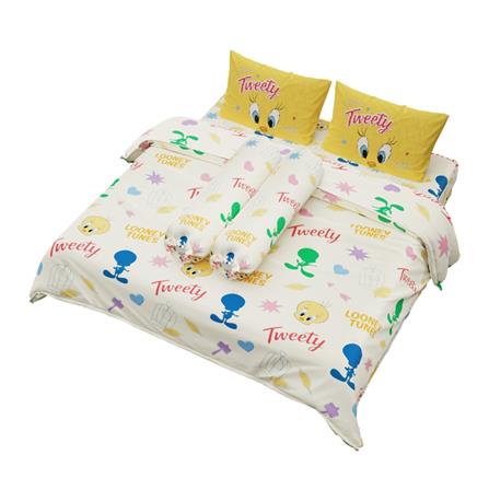 ชุดผ้าปูที่นอน 6 ฟุต (จำนวน 5 ชิ้น) PREMIER SATIN TWEETYS FJ008_1