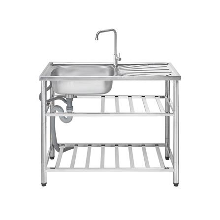 ซิงค์ขาตั้ง 1 หลุม 1 ที่พัก MESTER PSR100 สีเงิน_1