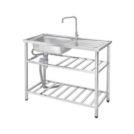 ซิงค์ขาตั้ง 1 หลุม 1 ที่พัก MESTER PSR100 สีเงิน_1