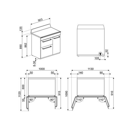เตาปรุงอาหารเพลท SMEG TR93IP2_2