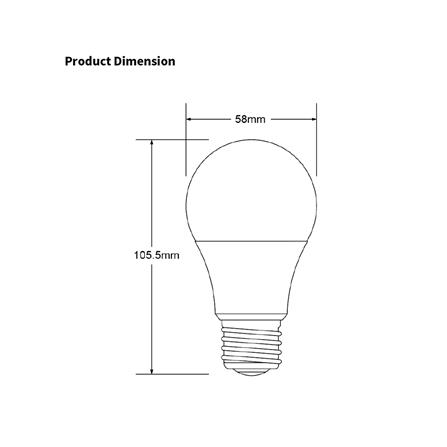 หลอด LED SHINING A60 9 วัตต์ DAYLIGHT E27 (แพ็ก 9 ชิ้น)_5