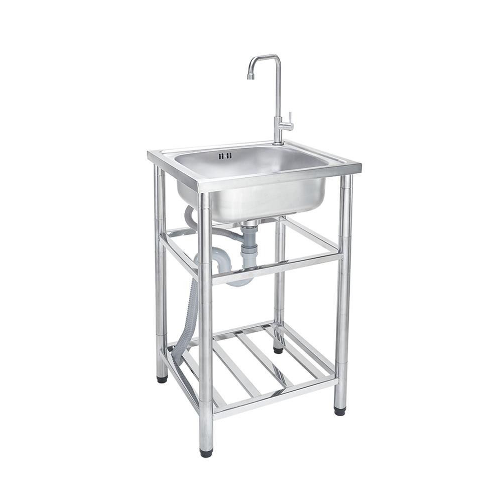 ซิงค์ขาตั้ง 1 หลุม MESTER PSR50 สีเงิน