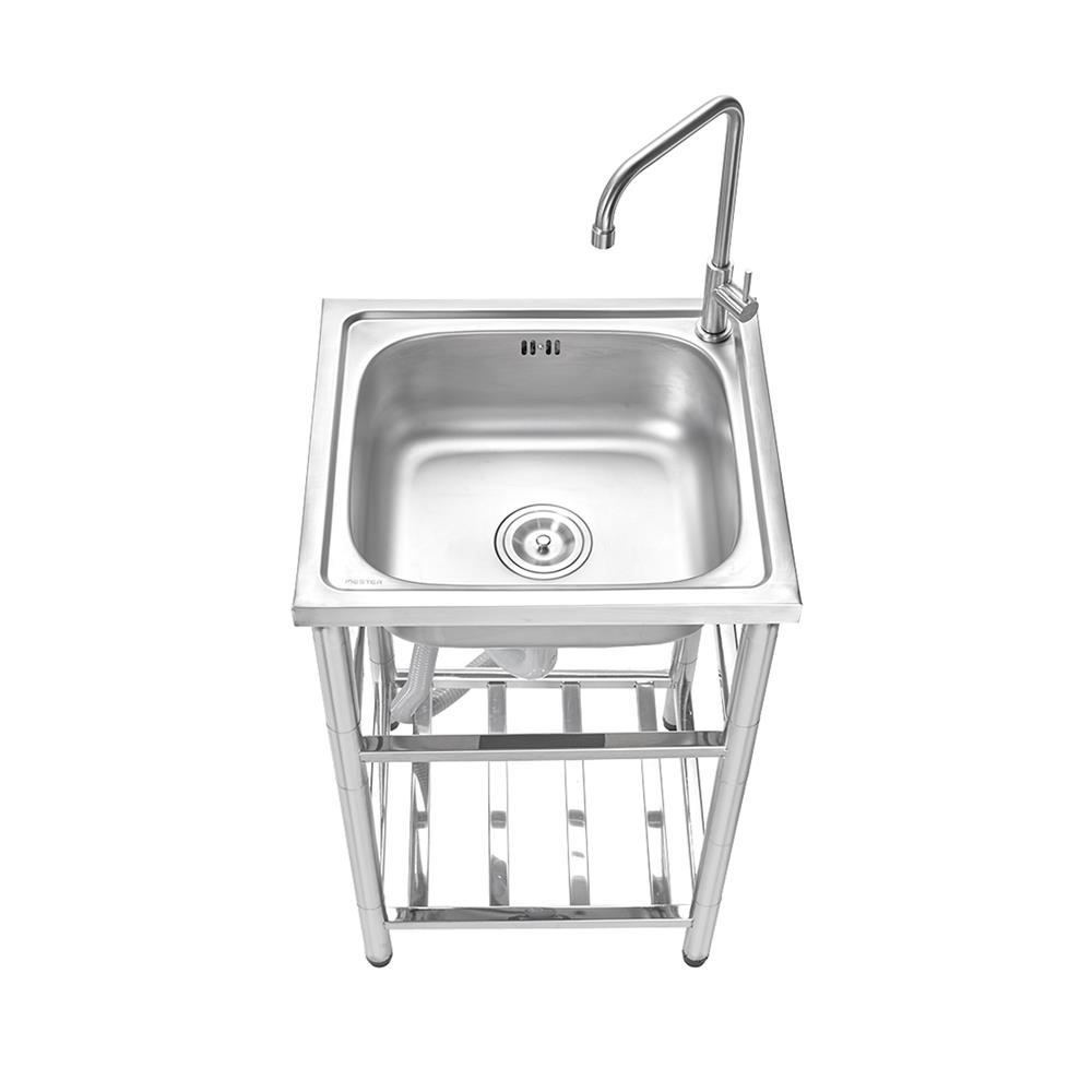 ซิงค์ขาตั้ง 1 หลุม MESTER PSR50 สีเงิน