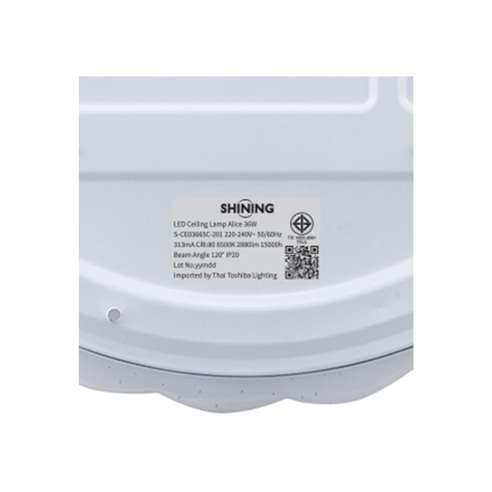 ไฟเพดาน LED SHINING ALICE 15.5 นิ้ว 36 วัตต์ DAYLIGHT สีขาว