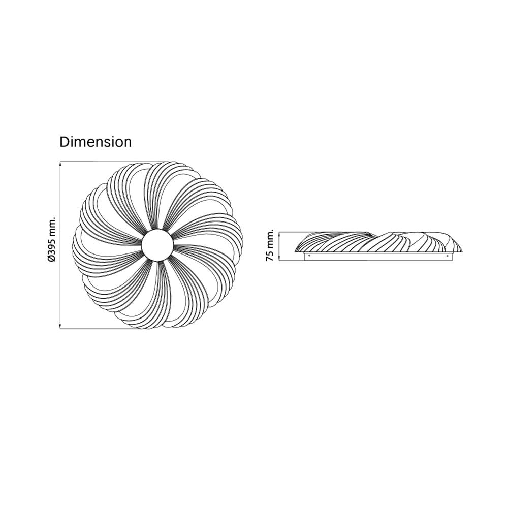ไฟเพดาน LED SHINING ALICE 15.5 นิ้ว 36 วัตต์ DAYLIGHT สีขาว