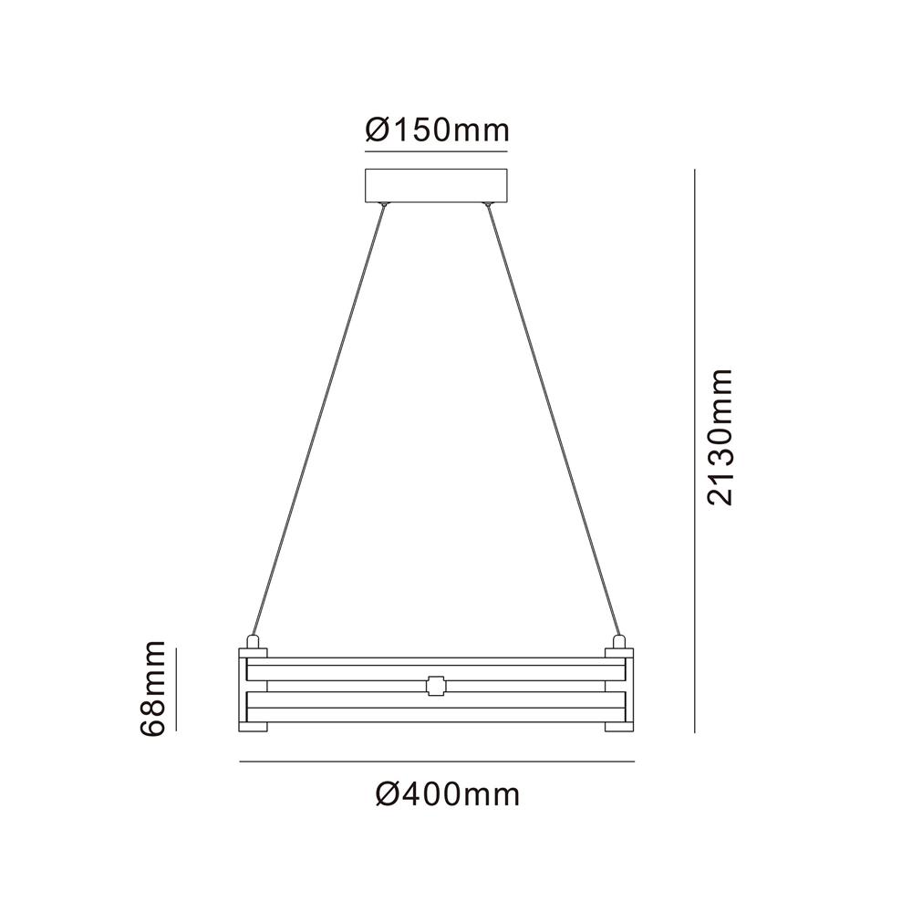 ไฟช่อ LED CARINI MD088-3666-40 40 วัตต์ DAYLIGHT/COOL WHITE/WARM WHITE สีทอง/ขาว 1 หัว