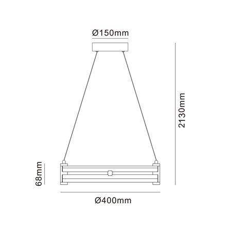 ไฟช่อ LED CARINI MD088-3666-40 40 วัตต์ DAYLIGHT/COOL WHITE/WARM WHITE สีทอง/ขาว 1 หัว_4
