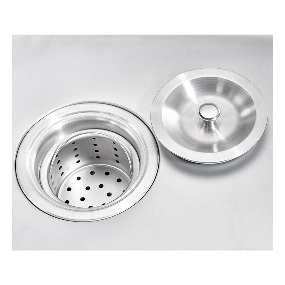 ซิงค์ขาตั้ง 2 หลุม 1 ที่พัก MESTER PSR120 สีเงิน