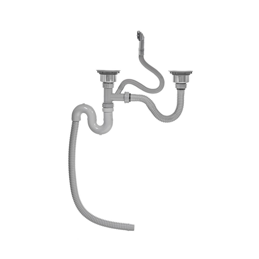 ซิงค์ขาตั้ง 2 หลุม 1 ที่พัก MESTER PSR120 สีเงิน