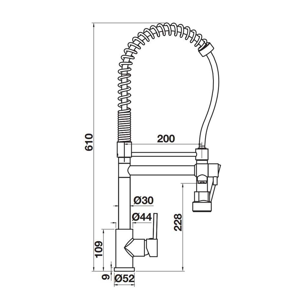ก๊อกซิงค์ผสมเคาน์เตอร์ HAFELE 485.61.044