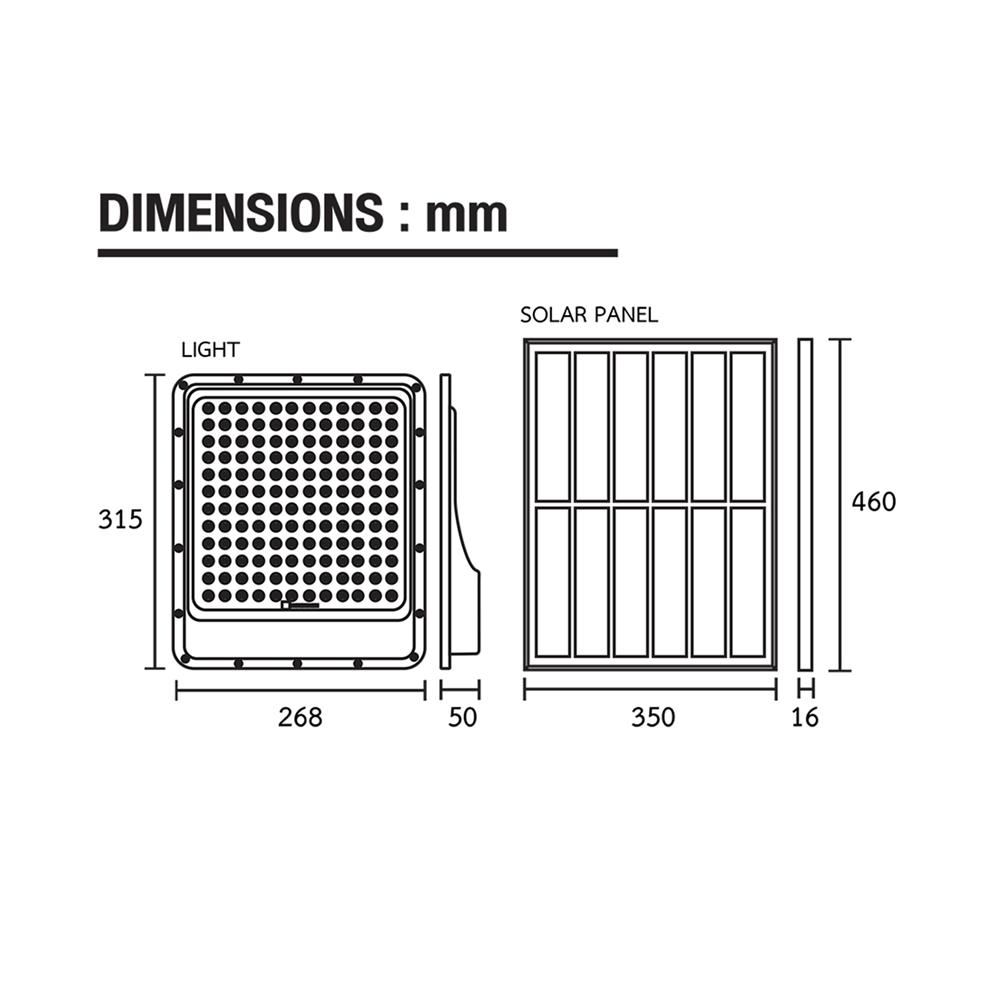 สปอตไลท์ SOLAR BEC APOLLO 400 วัตต์ DAYLIGHT สีดำ