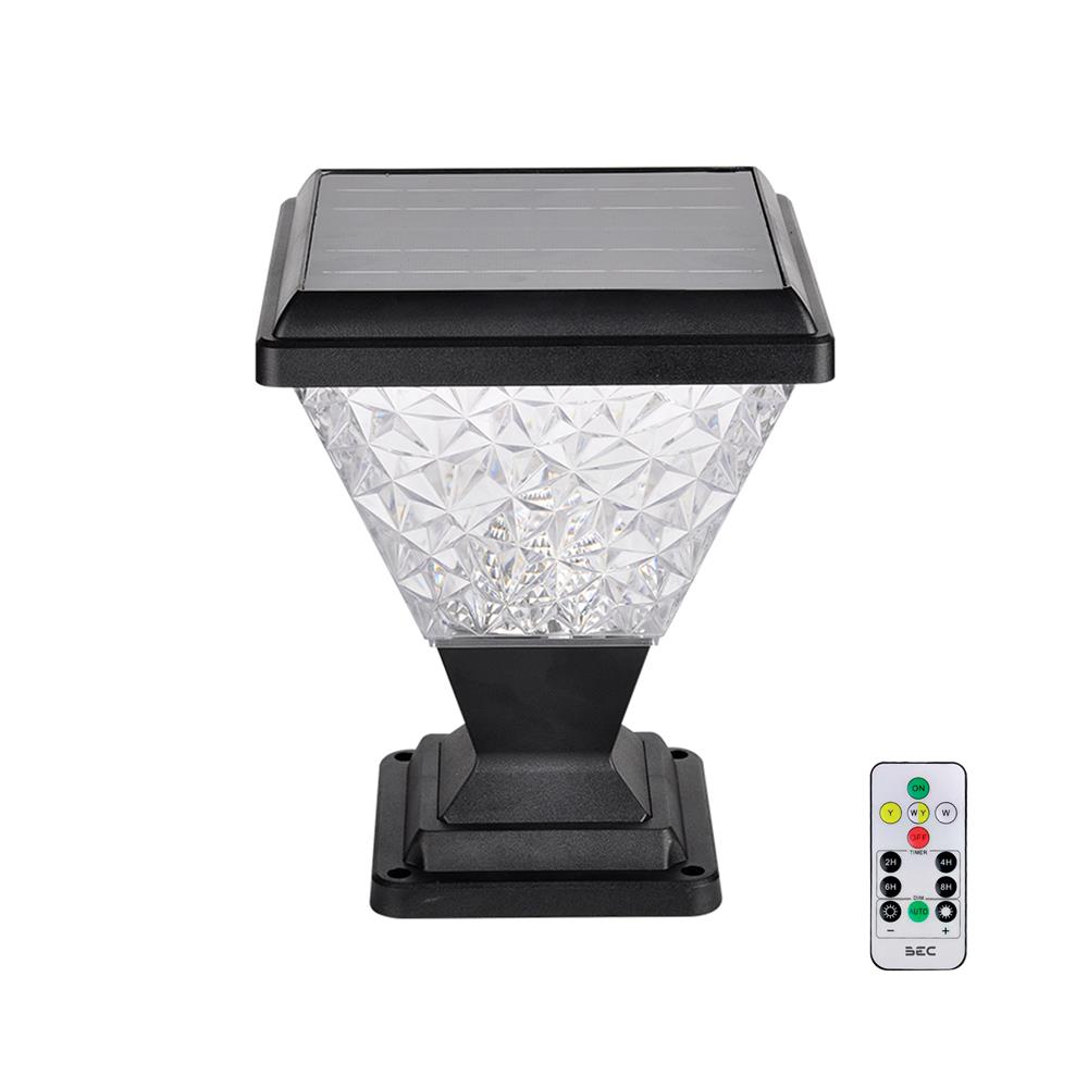 ไฟหัวเสา SOLAR BEC HAWAII-S 40 วัตต์ DAYLIGHT/COOL WHITE/WARM WHITE สีดำ