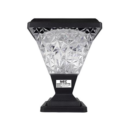 ไฟหัวเสา SOLAR BEC HAWAII-S 40 วัตต์ DAYLIGHT/COOL WHITE/WARM WHITE สีดำ_1