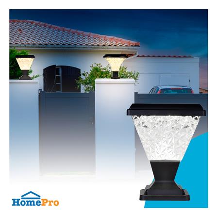 ไฟหัวเสา SOLAR BEC HAWAII-S 40 วัตต์ DAYLIGHT/COOL WHITE/WARM WHITE สีดำ_4