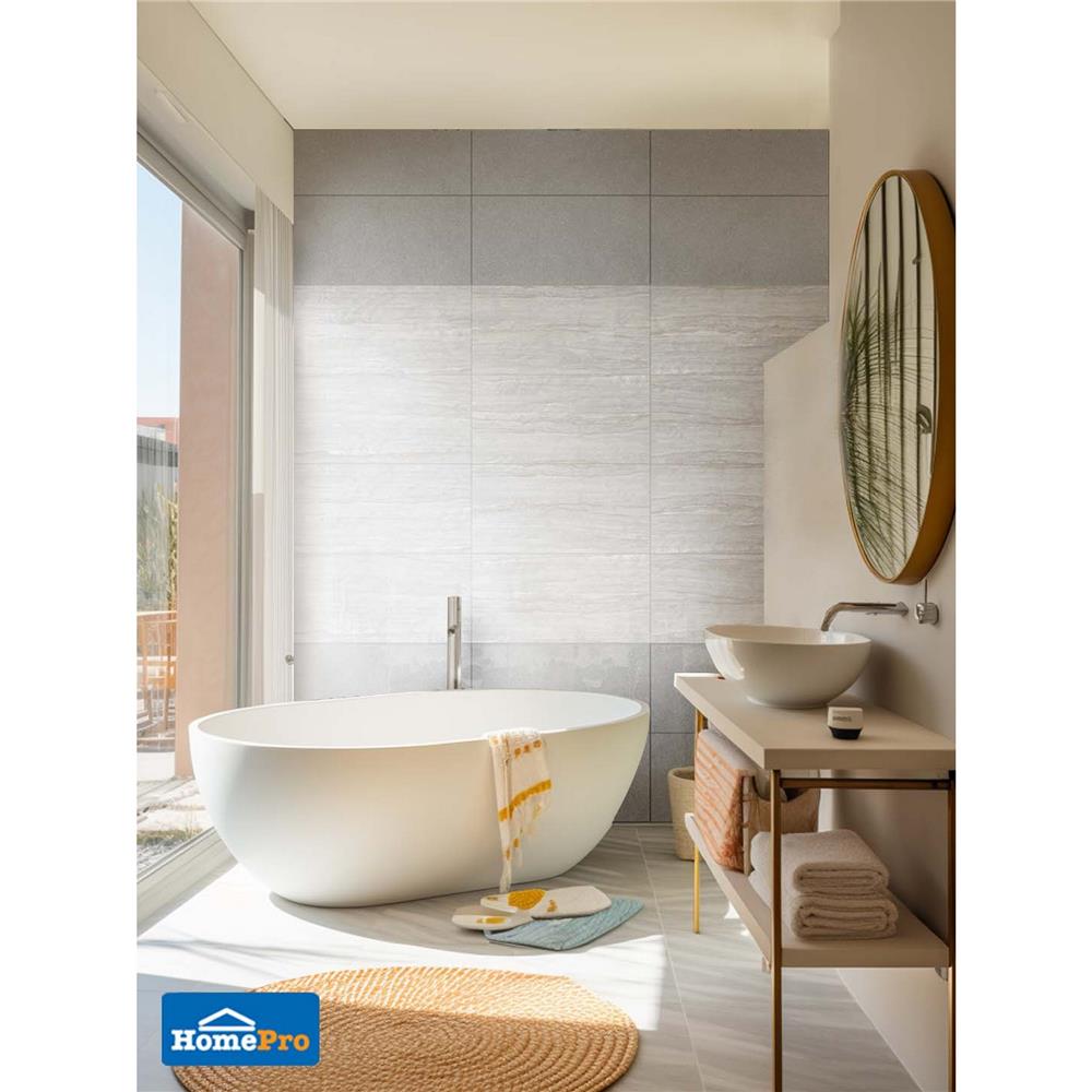 กระเบื้องผนัง 30x60 ซม. DURAGRES คามิลล์ เกรย์ A 0.9 ตร.ม.