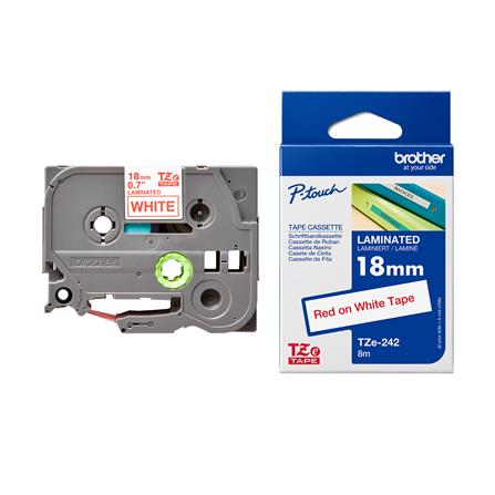 เทปพิมพ์อักษร BROTHER TZE-242 สีแดง/ขาว_1