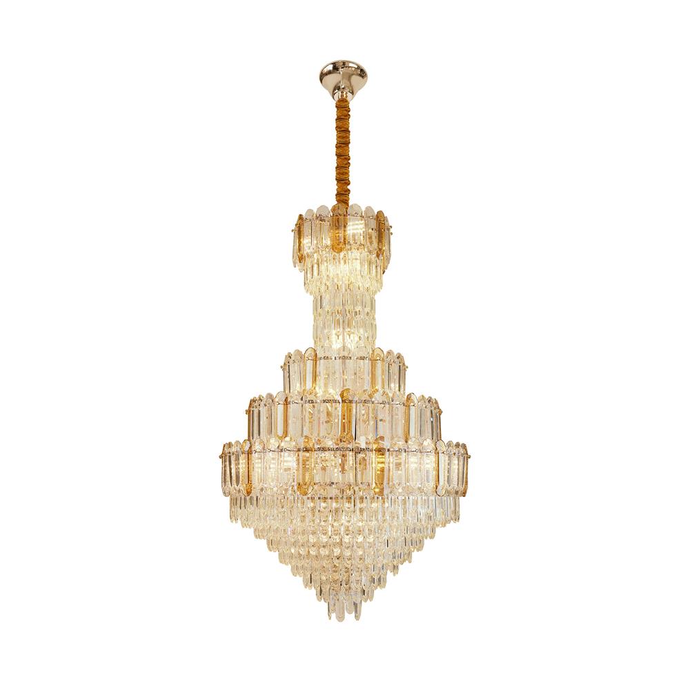 ไฟช่อ CARINI KM8638-D800 สีเงิน/ใส/น้ำตาล 25 หัว