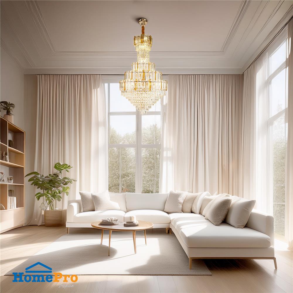 ไฟช่อ CARINI KM8638-D800 สีเงิน/ใส/น้ำตาล 25 หัว