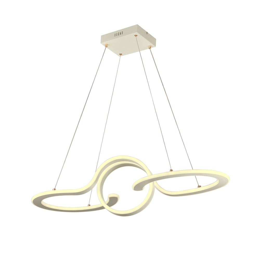 ไฟช่อ LED CARINI H6146 60 วัตต์ DAYLIGHT/COOL WHITE/WARM WHITE สีขาว/เงิน 1 หัว