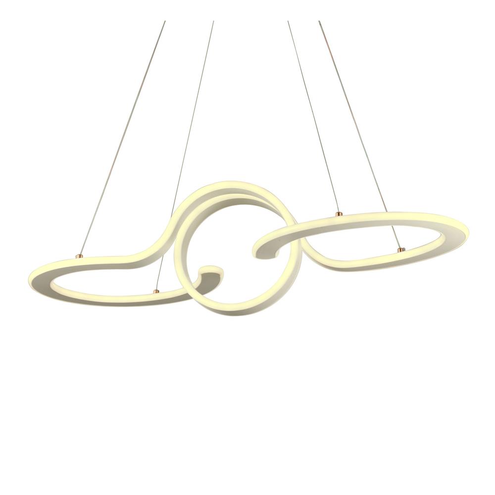 ไฟช่อ LED CARINI H6146 60 วัตต์ DAYLIGHT/COOL WHITE/WARM WHITE สีขาว/เงิน 1 หัว