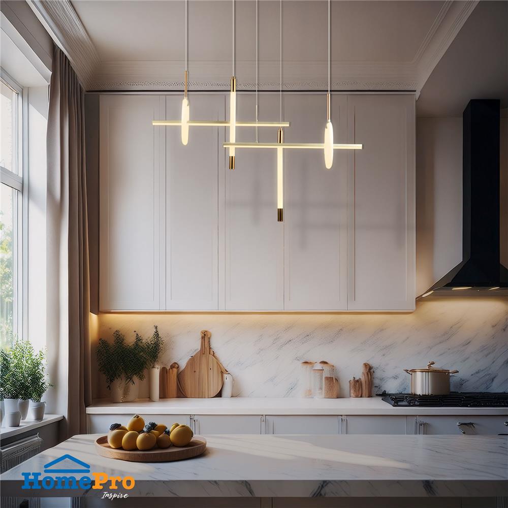 ไฟช่อ LED CARINI 3904 30 วัตต์ DAYLIGHT/COOL WHITE/WARM WHITE สีทอง/ขาว 4 หัว