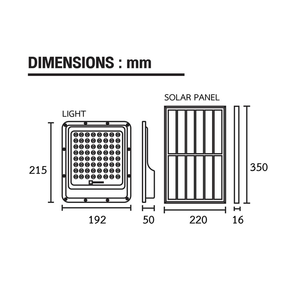 สปอตไลท์ SOLAR BEC APOLLO 200 วัตต์ DAYLIGHT สีดำ