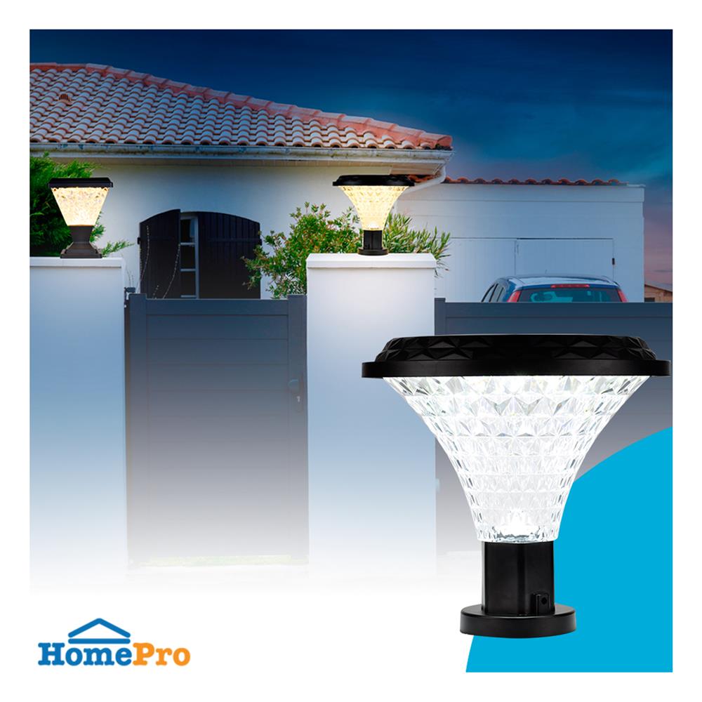 ไฟหัวเสา SOLAR BEC HAWAII-O 40 วัตต์ DAYLIGHT/COOL WHITE/WARM WHITE สีดำ