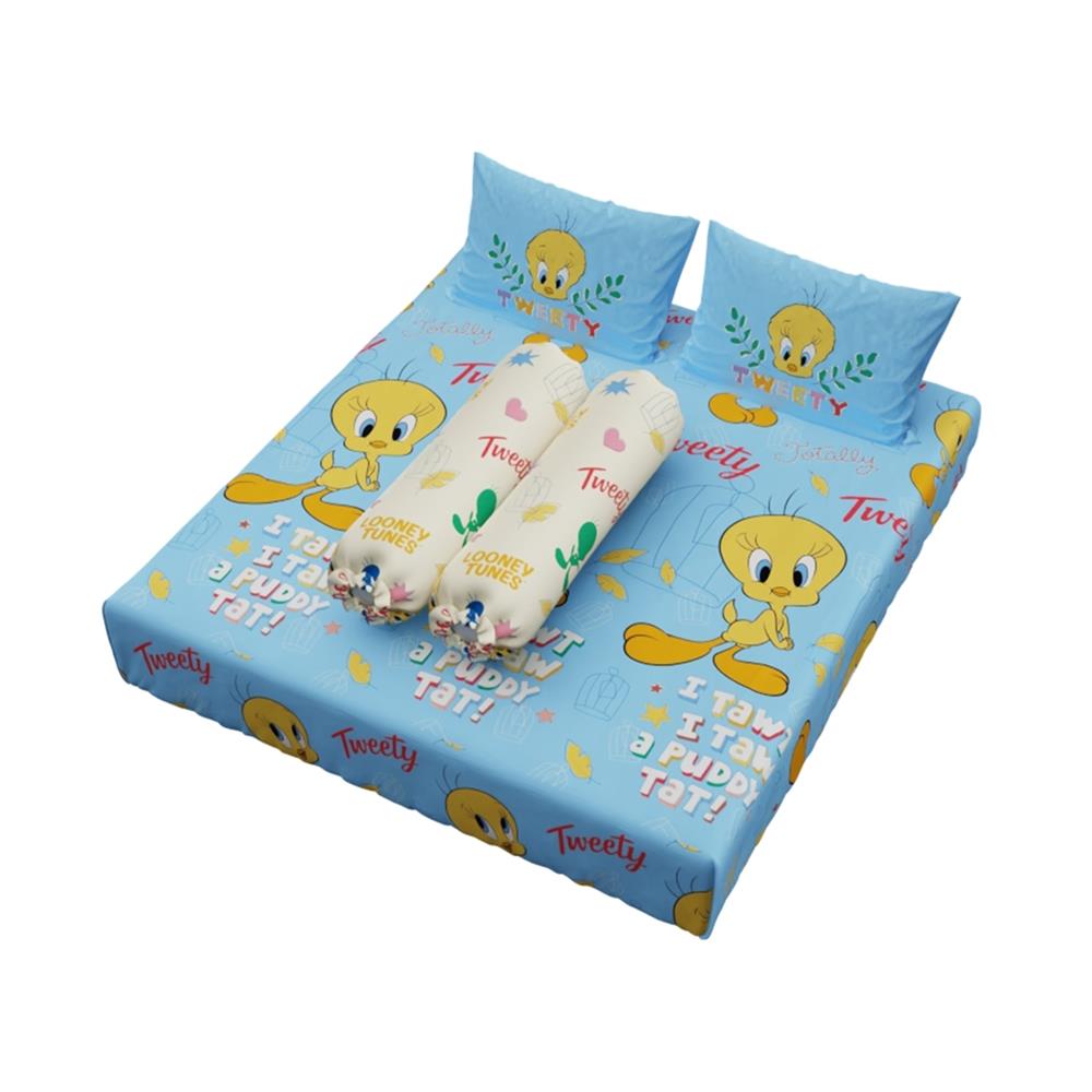 ชุดผ้าปูที่นอน 6 ฟุต (จำนวน 5 ชิ้น) PREMIER SATIN TWEETYS FJ006