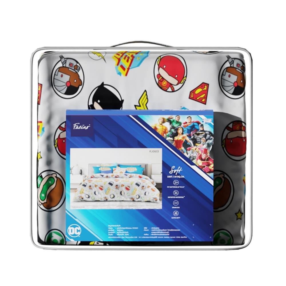 ชุดผ้าปูที่นอน 6 ฟุต (ชุด 6 ชิ้น) PREMIER SATIN JUSTICE LEAGUE FJ003