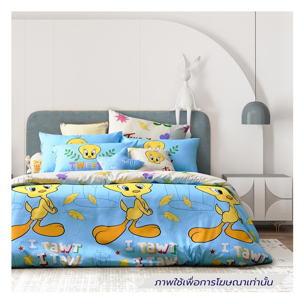 ชุดผ้าปูที่นอน 5 ฟุต (ชุด 6 ชิ้น) PREMIER SATIN TWEETYS FJ006