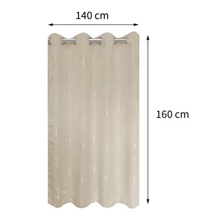 ผ้าม่าน EYELET HOME LIVING STYLE ERNET UV 140X160 ซม. สีครีม_5