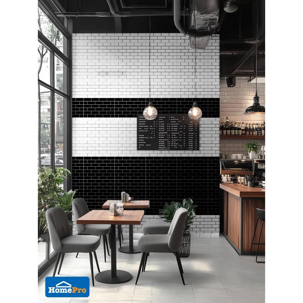 กระเบื้องผนัง 25x40 ซม. TARA ดัสติน บริค แบล็ค A 1 ตร.ม.
