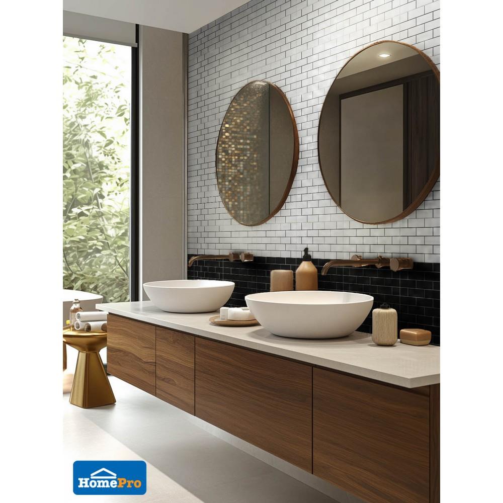 กระเบื้องผนัง 25x40 ซม. TARA ดัสติน บริค แบล็ค A 1 ตร.ม.