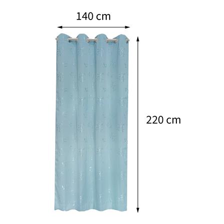 ผ้าม่าน EYELET HOME LIVING STYLE ERNET UV 140X220 ซม. สีฟ้า_6
