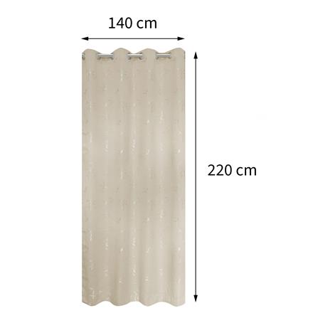 ผ้าม่าน EYELET HOME LIVING STYLE ERNET UV 140X220 ซม. สีครีม_6