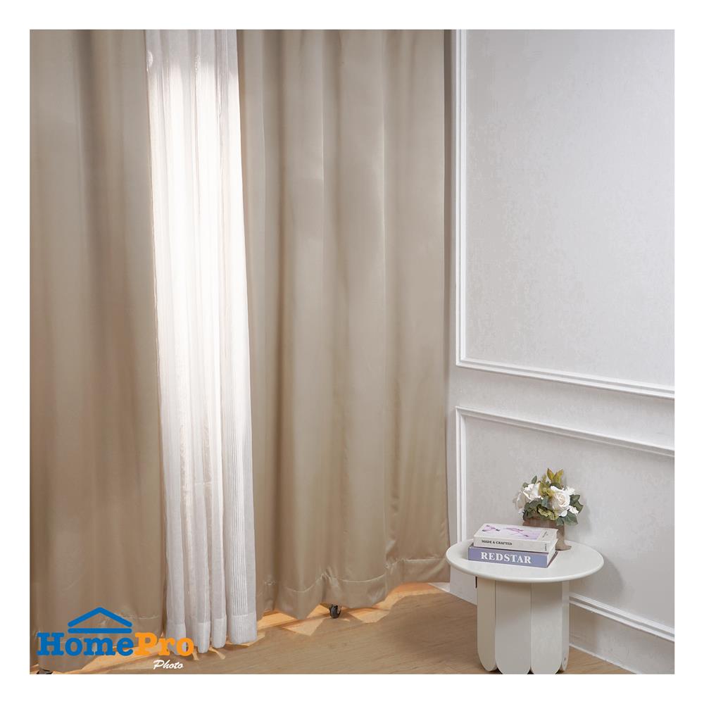 ผ้าม่าน EYELET HOME LIVING STYLE TIME UV 140X220 ซม. สีครีม