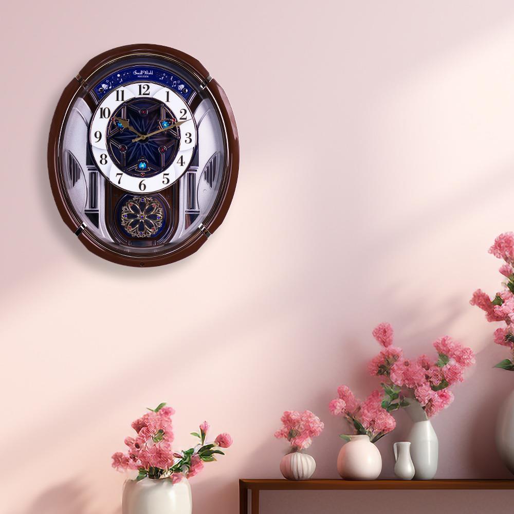 นาฬิกาแขวน RHYTHM 4MH450WU06 17.6 นิ้ว สีน้ำตาล