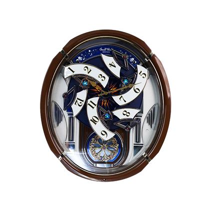 นาฬิกาแขวน RHYTHM 4MH450WU06 17.6 นิ้ว สีน้ำตาล_1