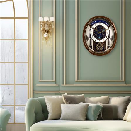 นาฬิกาแขวน RHYTHM 4MH450WU06 17.6 นิ้ว สีน้ำตาล_5