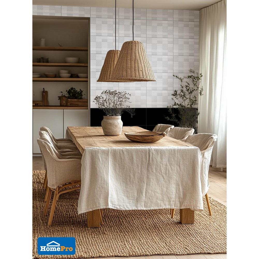 กระเบื้องผนัง 25x40 ซม. TARA คอร์เดียร์ ไลท์เกรย์ A 1 ตร.ม.