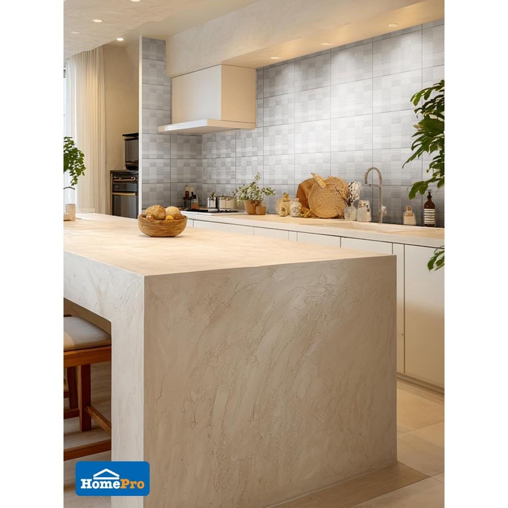 กระเบื้องผนัง 25x40 ซม. TARA คอร์เดียร์ ไลท์เกรย์ A 1 ตร.ม.