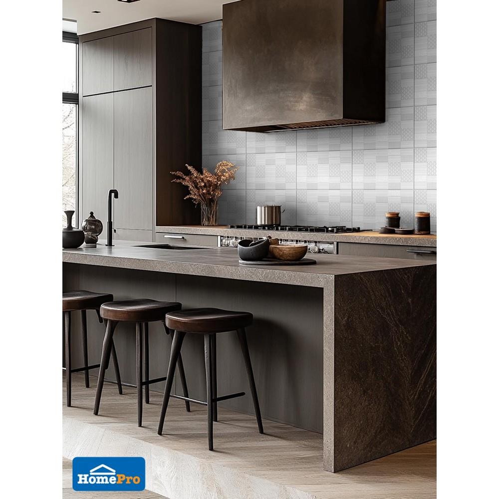 กระเบื้องผนัง 25x40 ซม. TARA คอร์เดียร์ ไลท์เกรย์ A 1 ตร.ม.