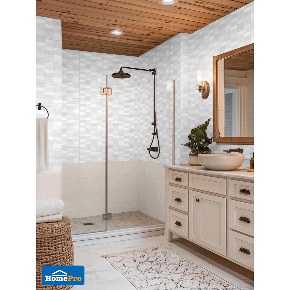 กระเบื้องผนัง 25x40 ซม. TARA เมไลน่า ไลท์เกรย์ A 1 ตร.ม.