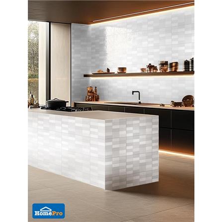 กระเบื้องผนัง 25x40 ซม. TARA เมไลน่า ไลท์เกรย์ A 1 ตร.ม._6