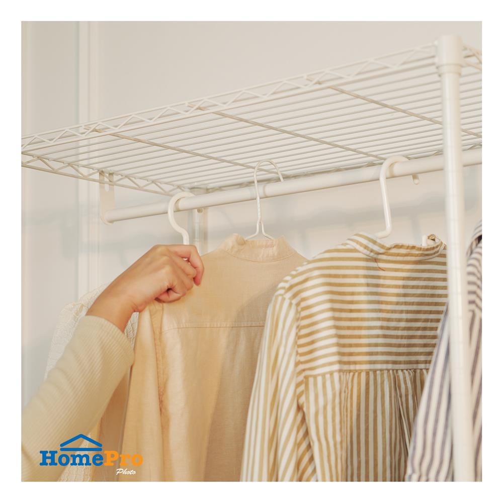 โครงตู้ราวแขวน 2 ตะกร้า PLIM PEARL 75X45X180 ซม. สีขาว