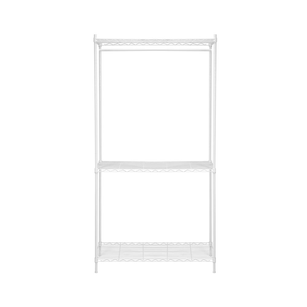 โครงตู้ราวแขวน 2 ชั้นวาง PLIM PEARL 90X45X180 ซม.