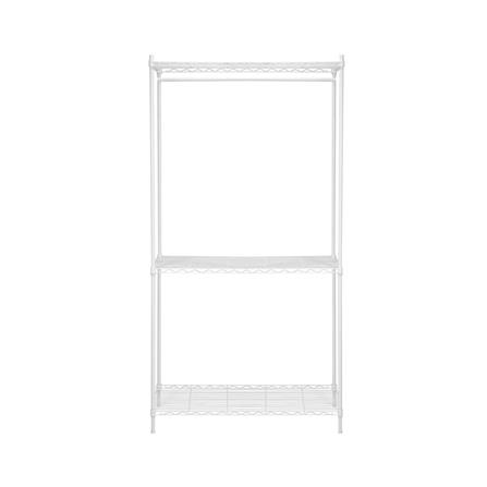 โครงตู้ราวแขวน 2 ชั้นวาง PLIM PEARL 90X45X180 ซม._2