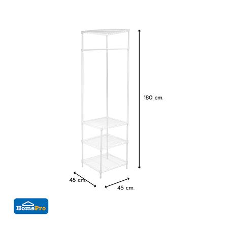 โครงตู้ราวแขวนเข้ามุม PLIM PEARL 45X45X180 ซม. สีขาว_6